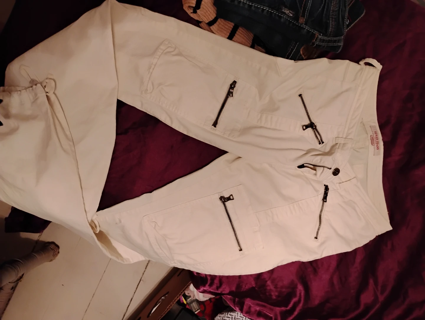 Guess Jeans Womens White Cargo Pants - photo 3