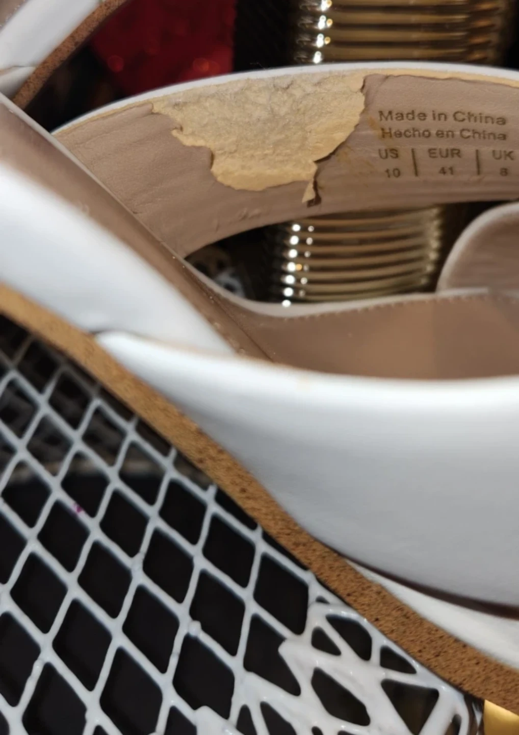 ALDO Women's White Strappy Wedge Sandals Size 10 - photo 2