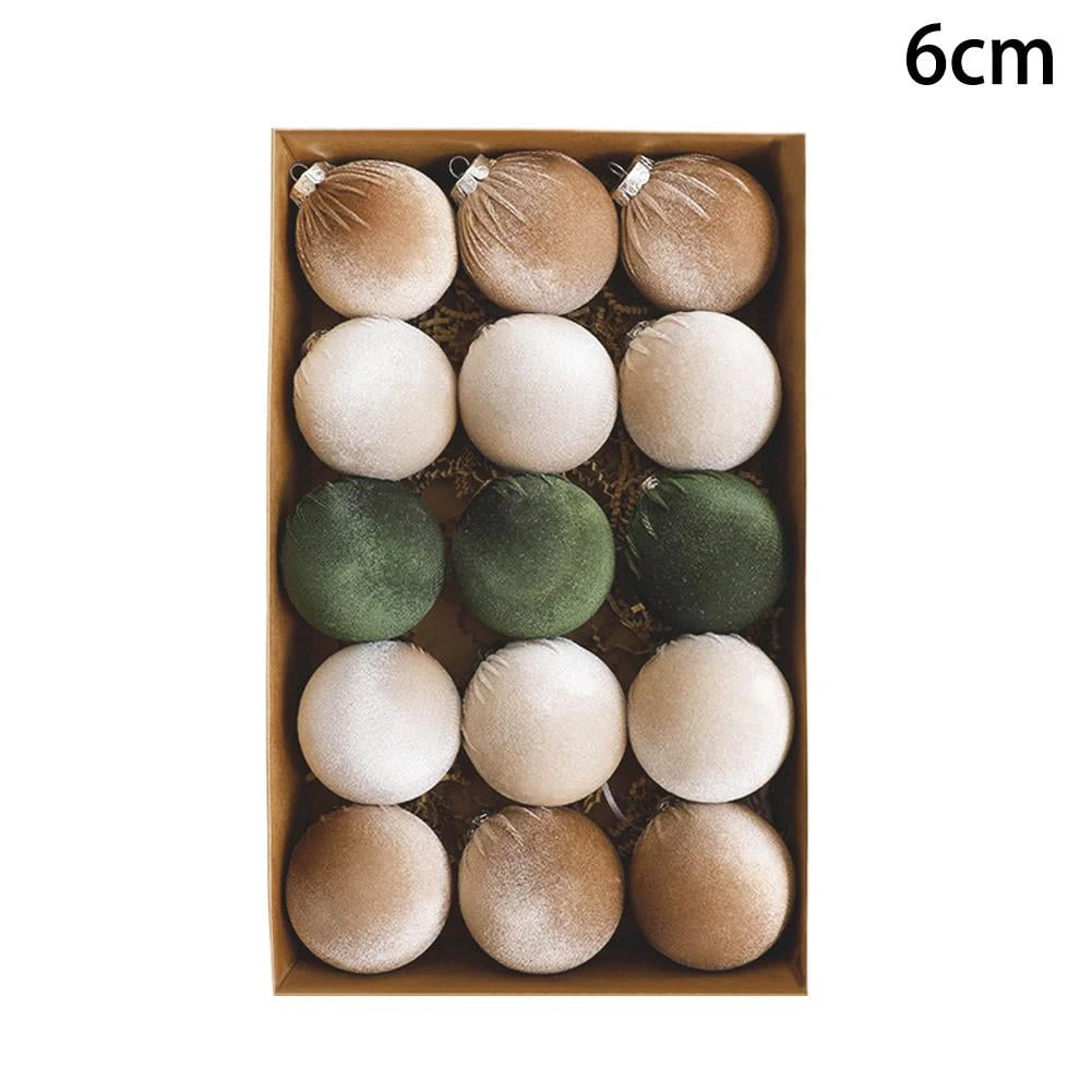 Christmas Tree Ornaments Velvet Balls - Christmas Decorations - photo 5