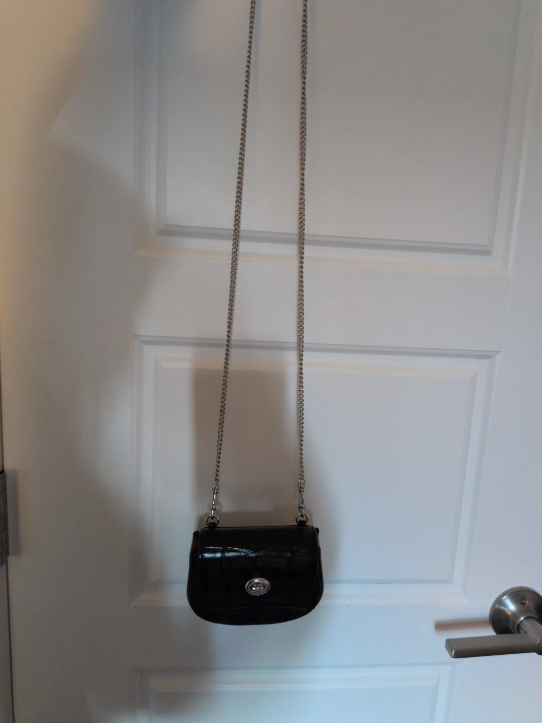 Coach Black Croc-Embossed Mini Shoulder Bag - photo 3