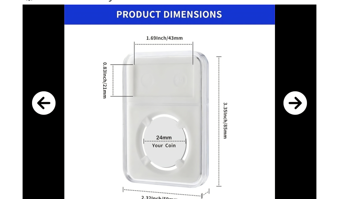 Coin Holder Display Cases 24mm - photo 2