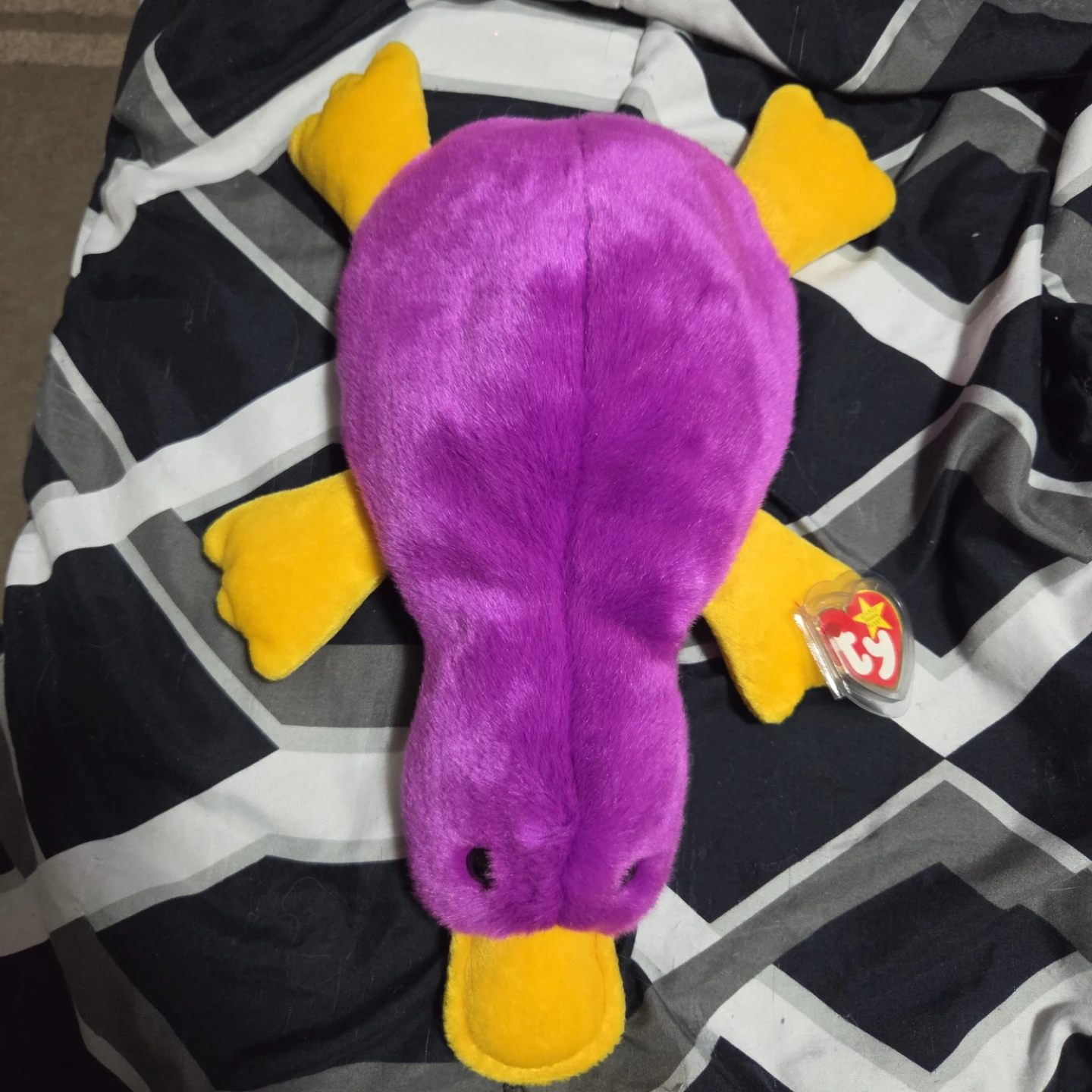 Ty Beanie Baby Purple Platypus Plush