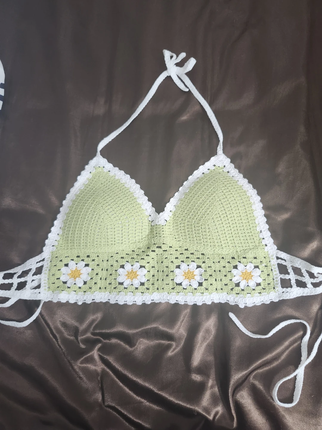 Crocheted Daisy Halter Top