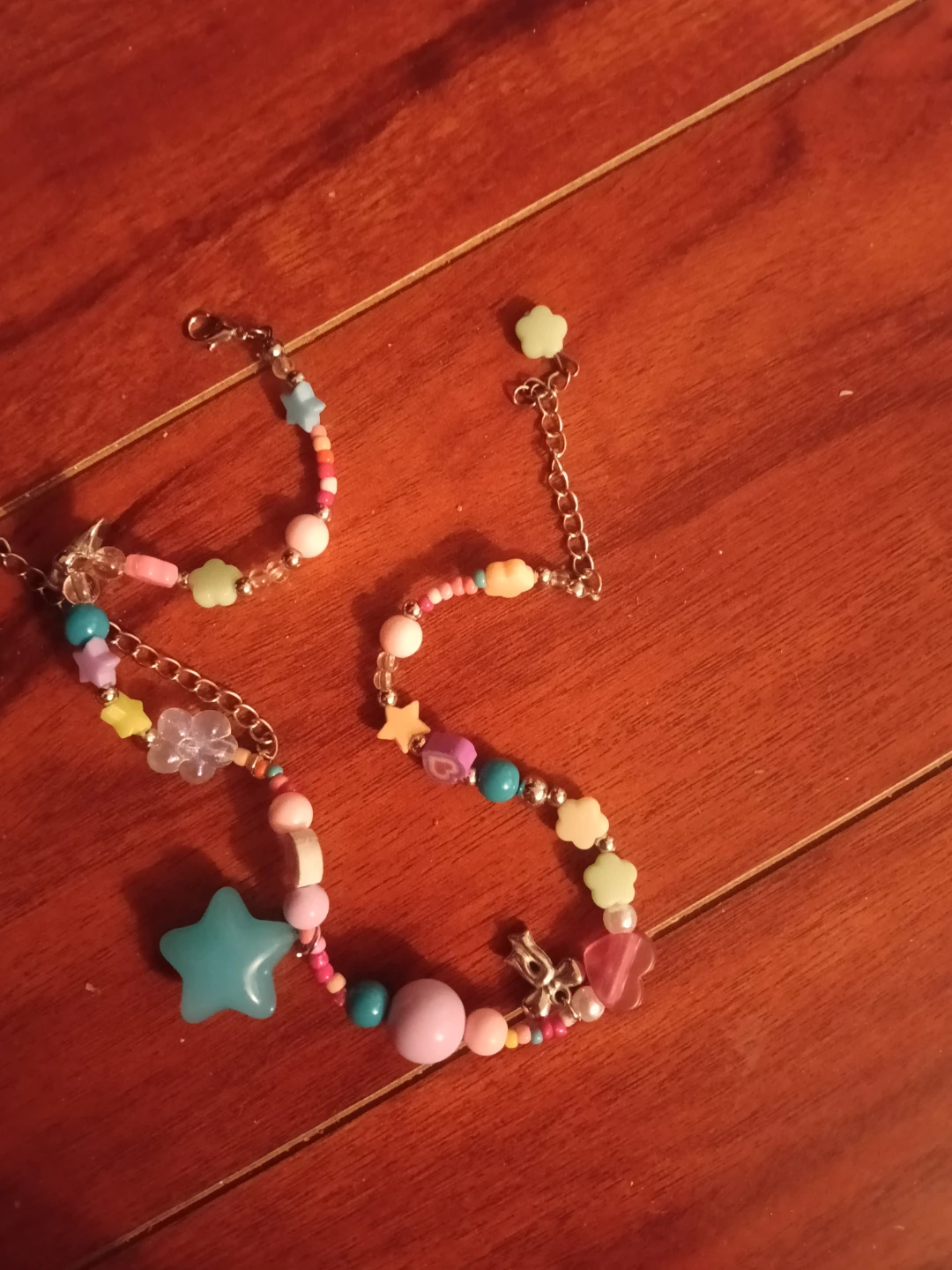 Beaded Bracelet with Stars and Flowers