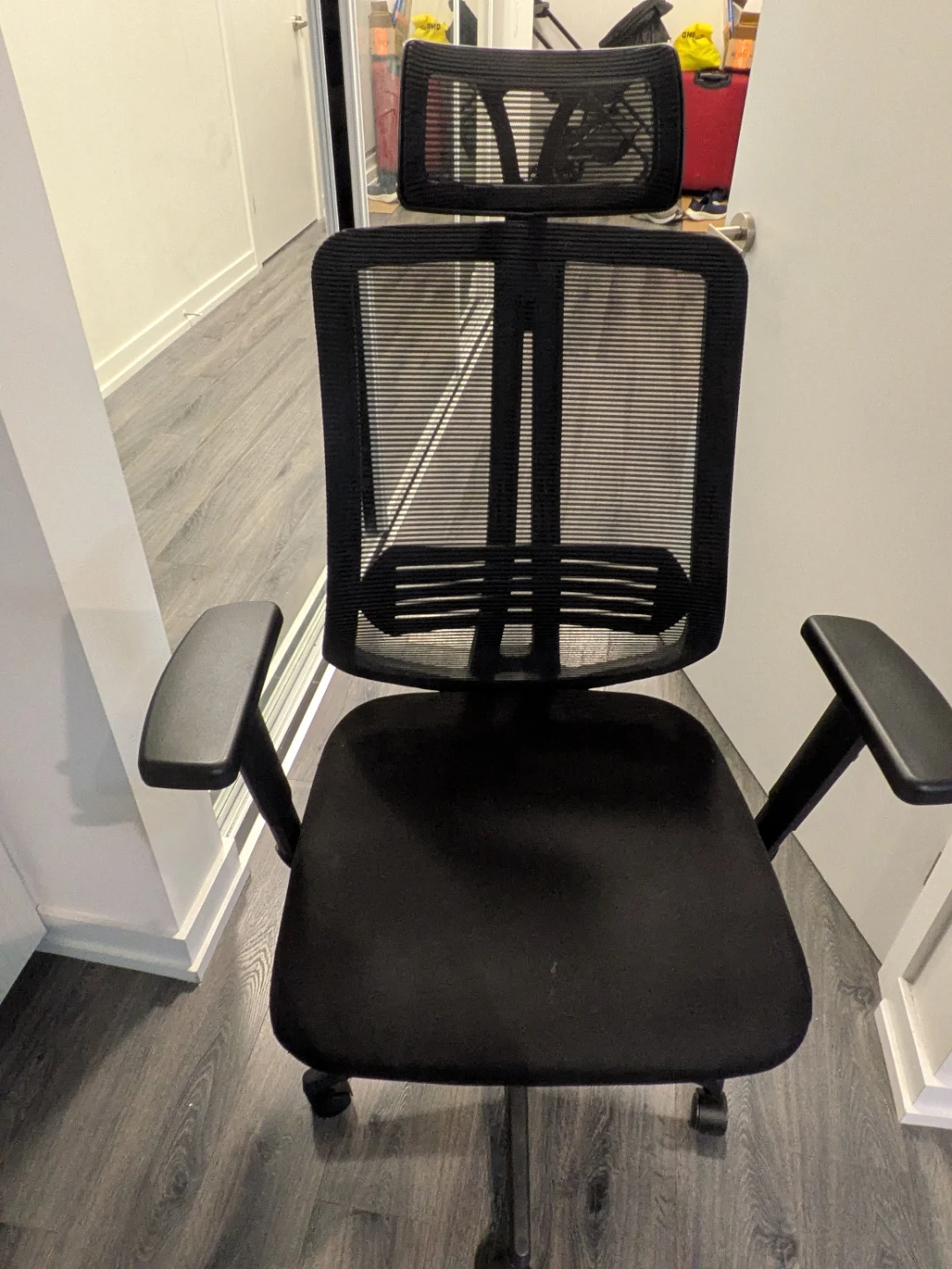 Black Mesh Ergonomic Office Chair with Headrest