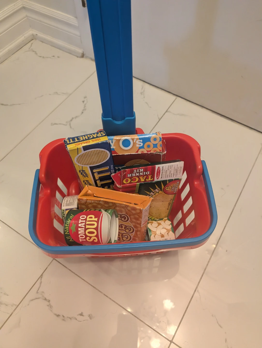 Toy Shopping Cart with Play Food - photo 3