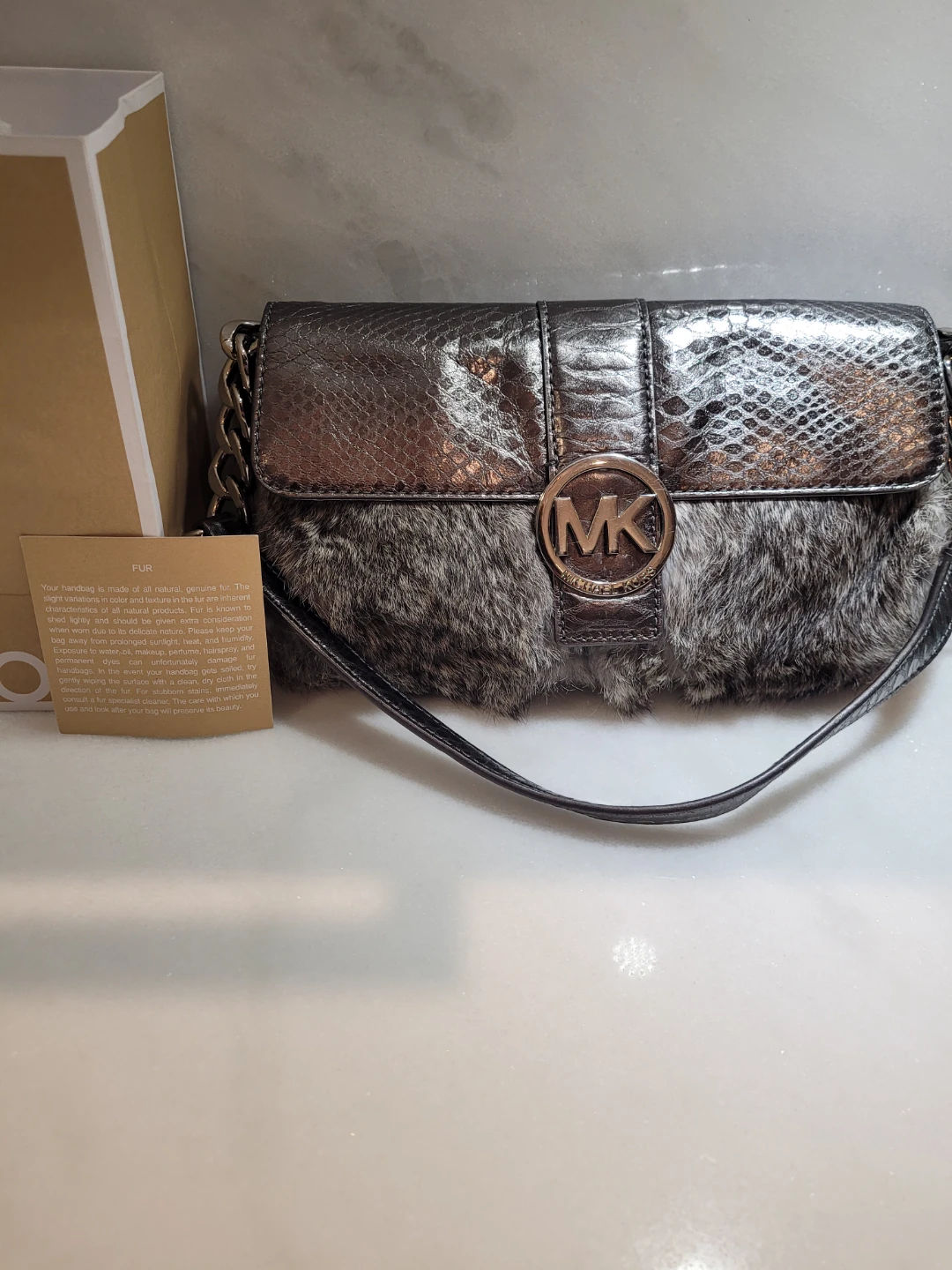 Michael Kors Fur & Leather Handbag - photo 2