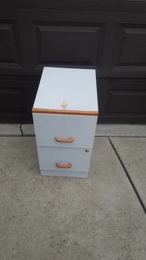 White 2-Drawer File Cabinet