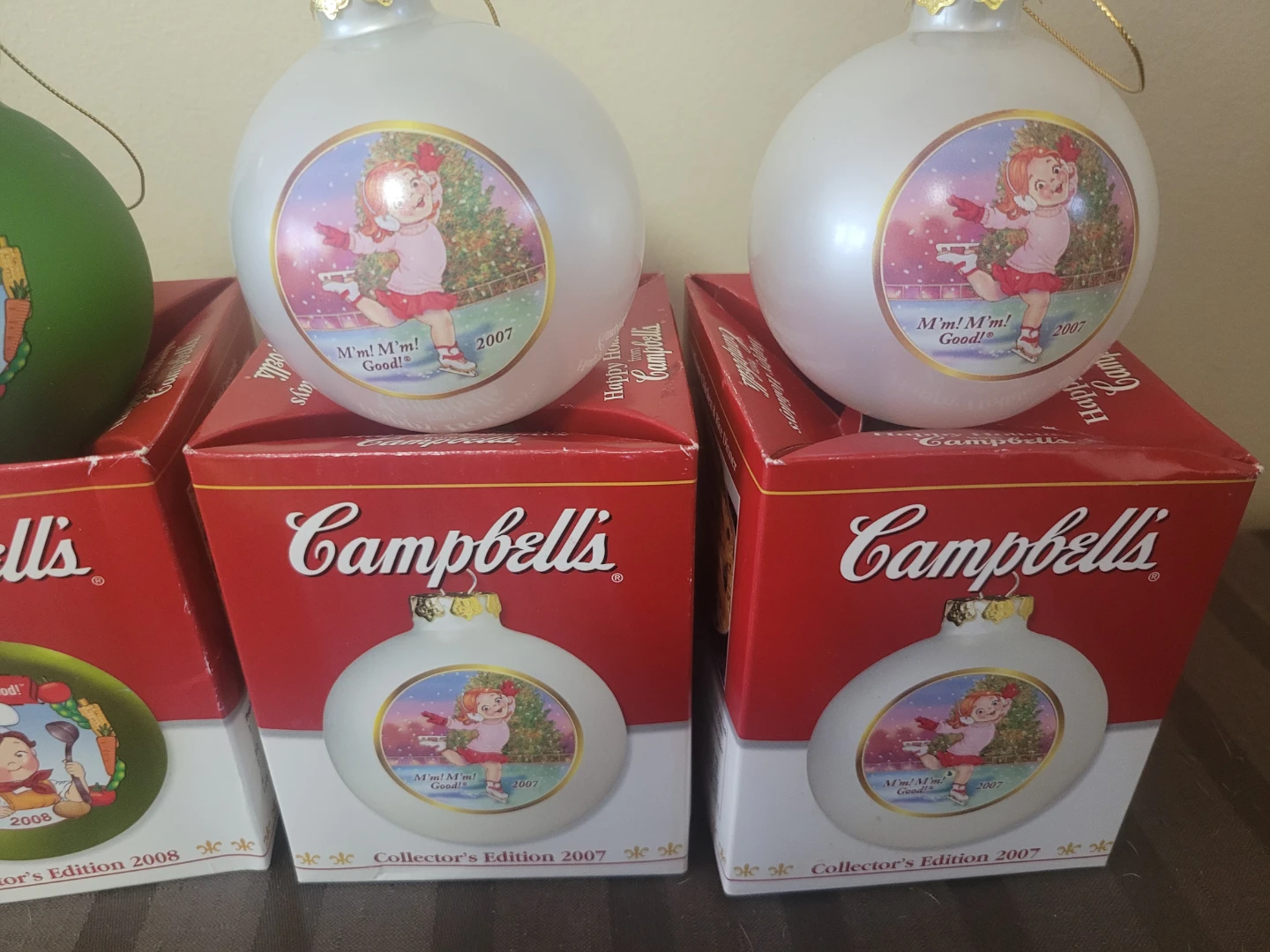 5 Campbell's Collector's Edition Christmas Ornaments - photo 2