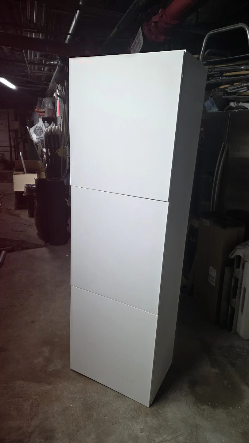 White Tall Cabinet with Doors