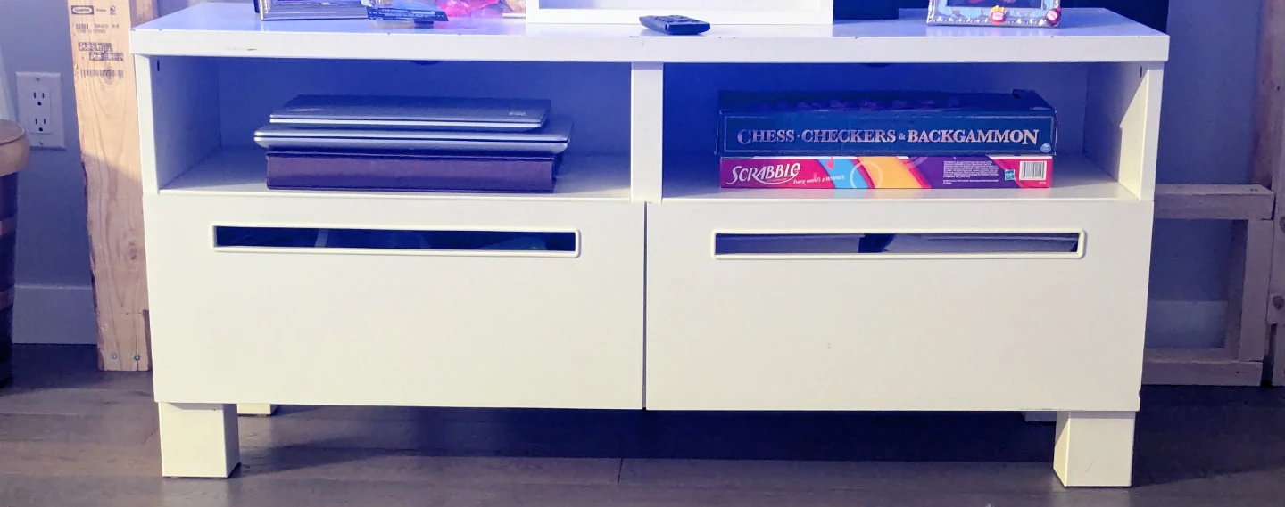 Ikea - White Media Console with Storage