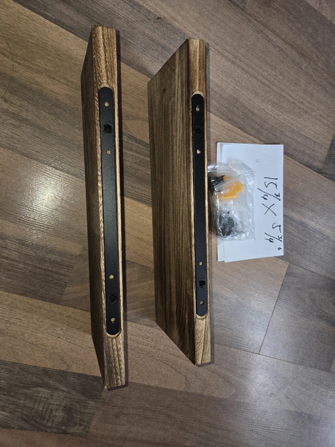 Wooden Floating Shelves with Hardware - photo 3