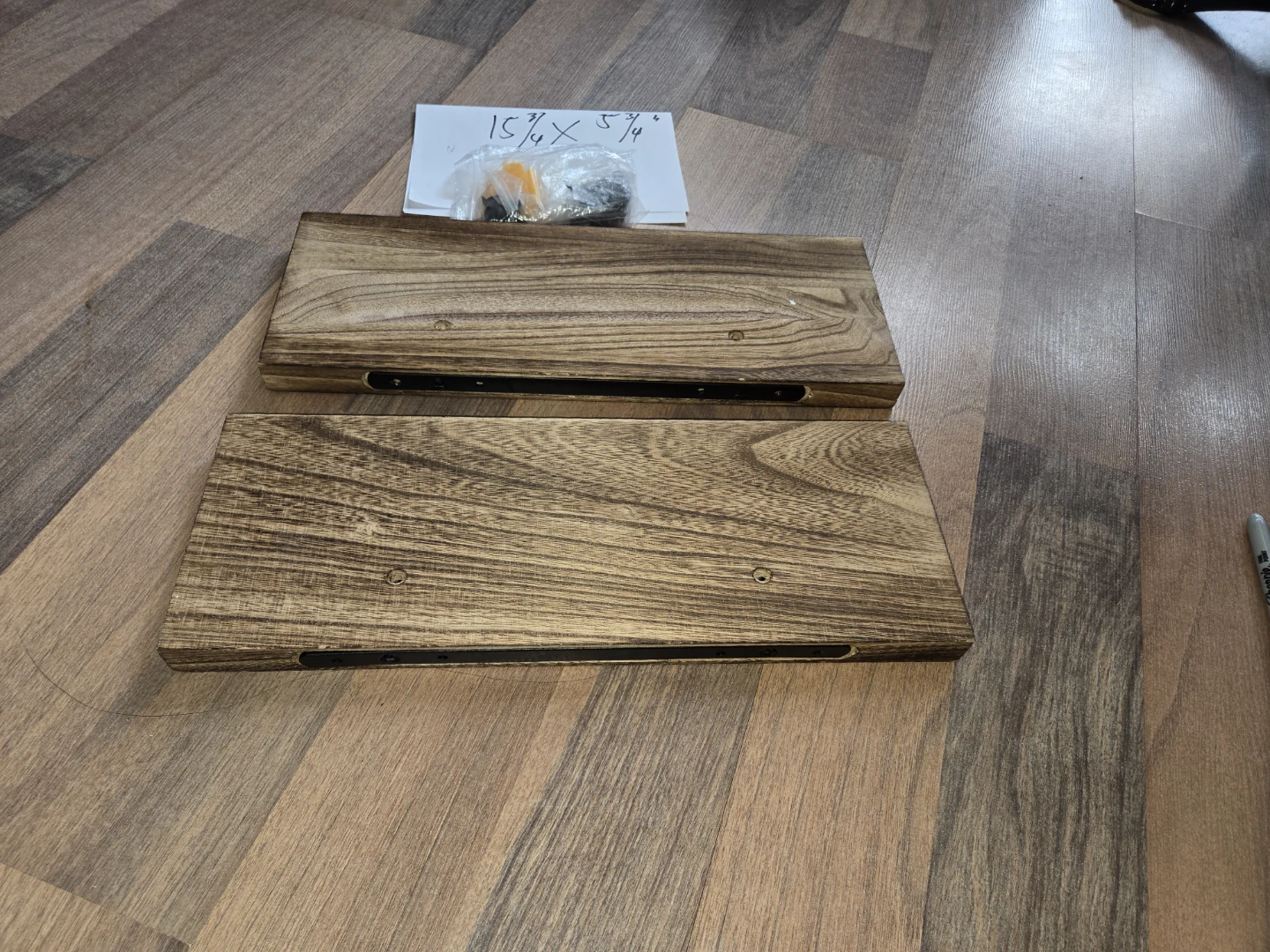 Wooden Floating Shelves with Hardware - photo 4