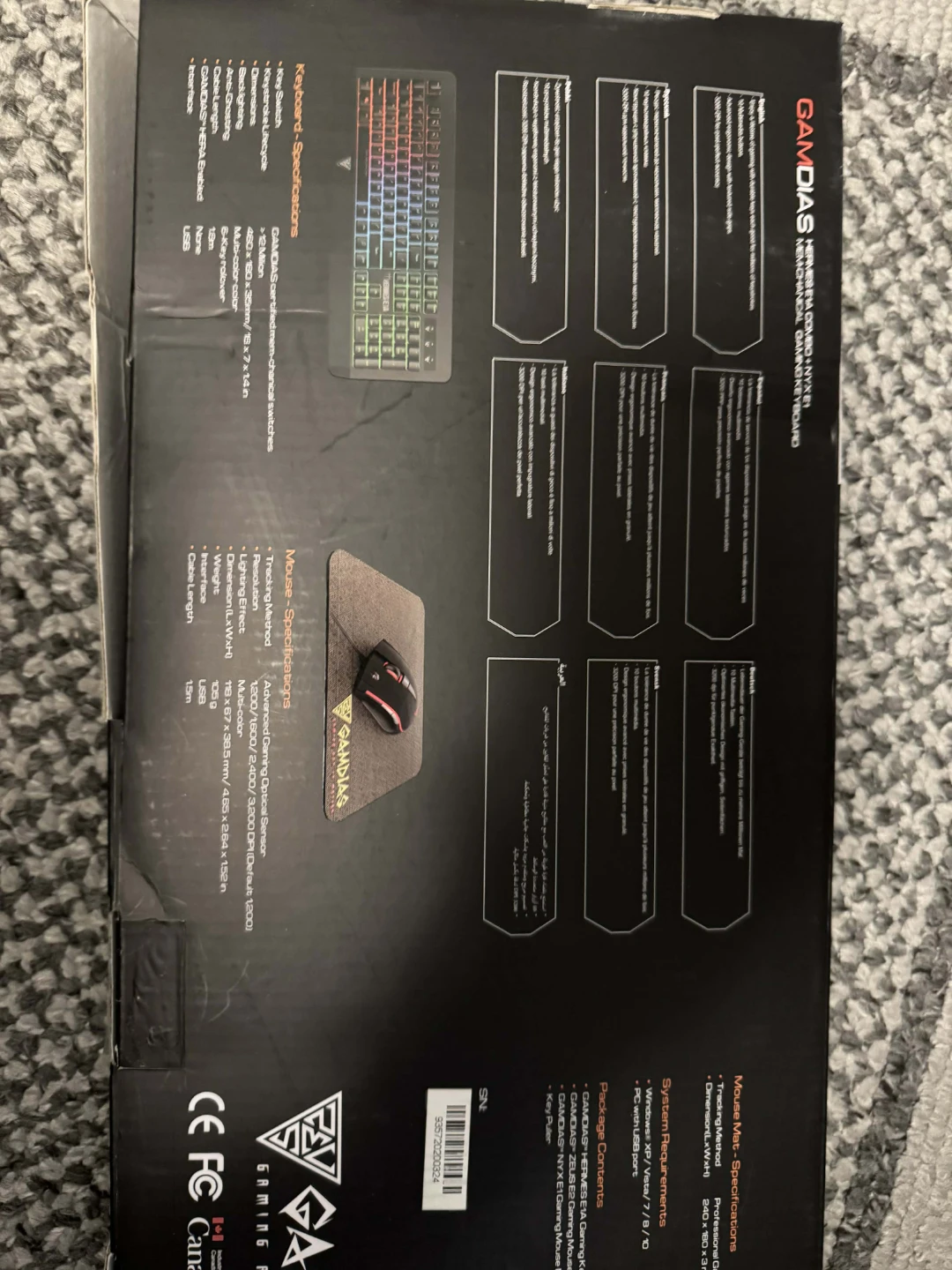 Gamdias Hermes E1 3-in-1 Gaming Keyboard Mouse Mousepad Combo - photo 3