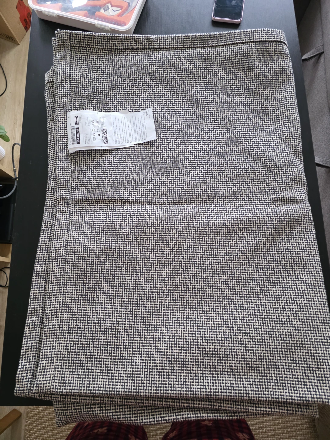 IKEA TIPHEDE Rug 155x220 cm Black/Natural