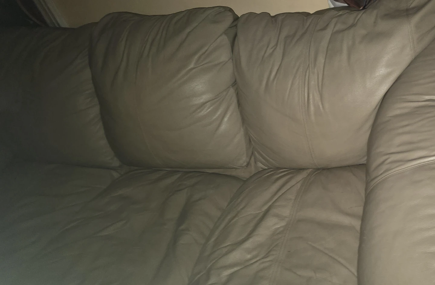 🥕Light Brown Leather Sofa bed