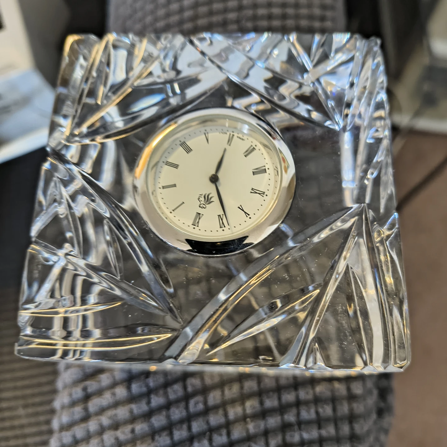 Royal Doulton Crystal Table Clock