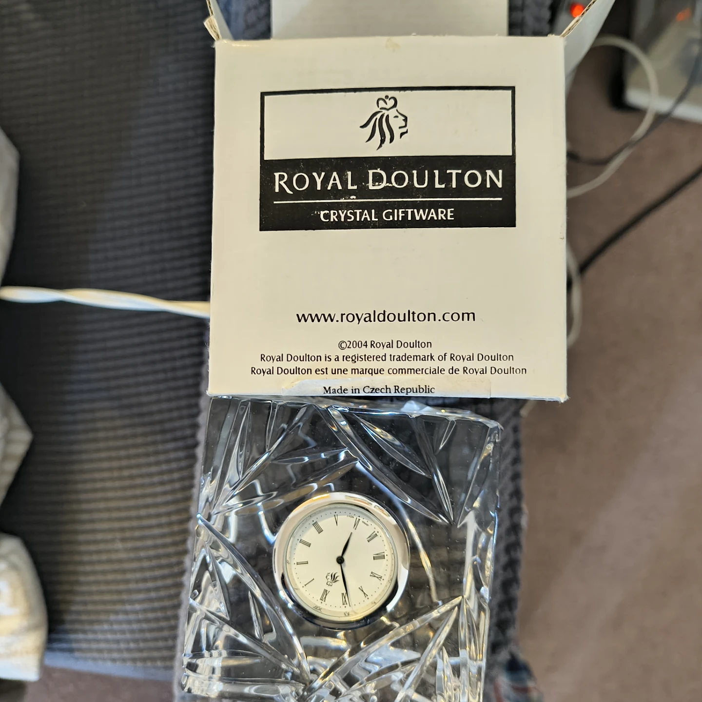 Royal Doulton Crystal Table Clock - photo 3