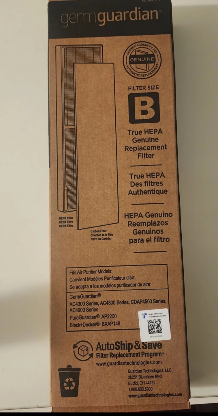 GermGuardian True HEPA Genuine Replacement Filter Size B - photo 3