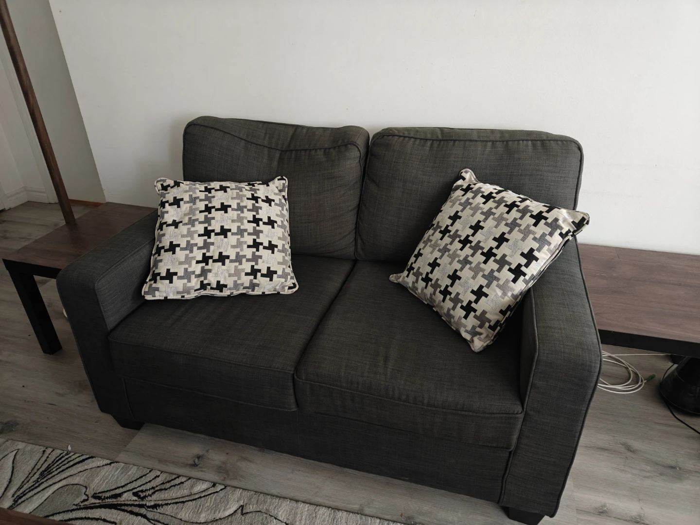 Dark Grey Fabric Sofa