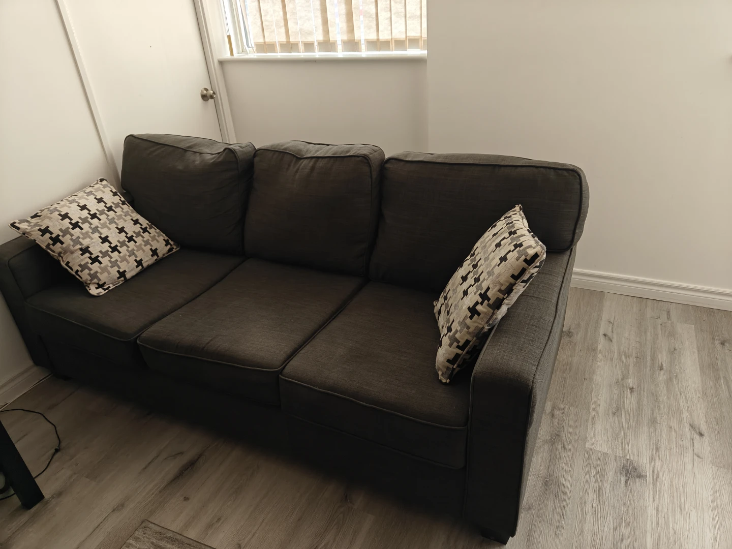 Dark Grey Fabric Sofa - photo 2