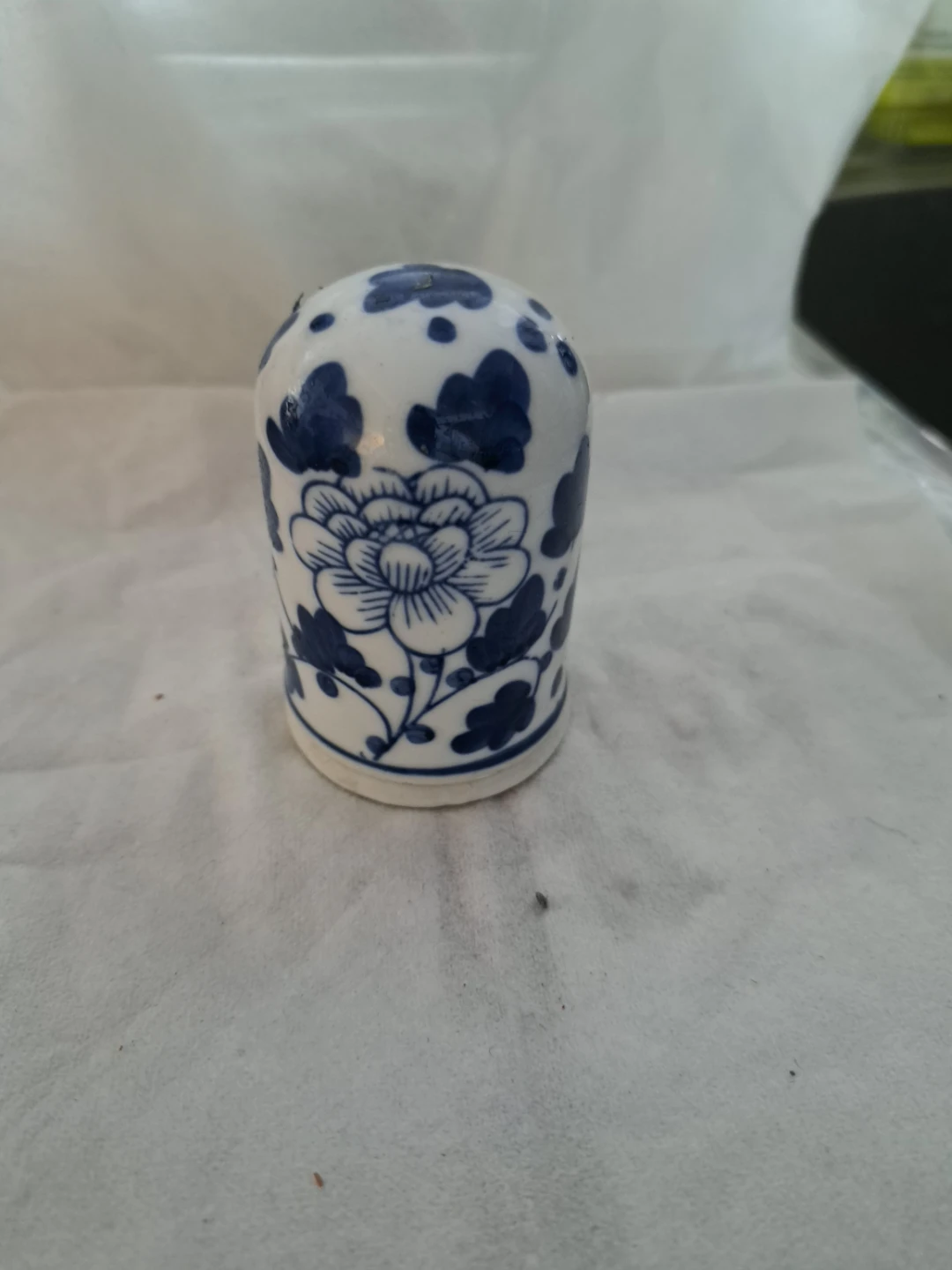 Blue and White Floral Ceramic Salt and Pepper Shaker Set