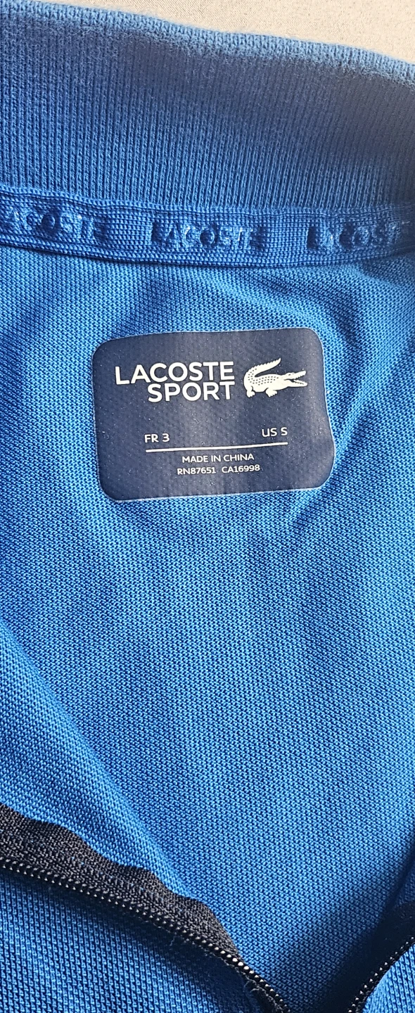 🧡Lacoste Sport Polo Shirt Blue/Black - Size US S - photo 3