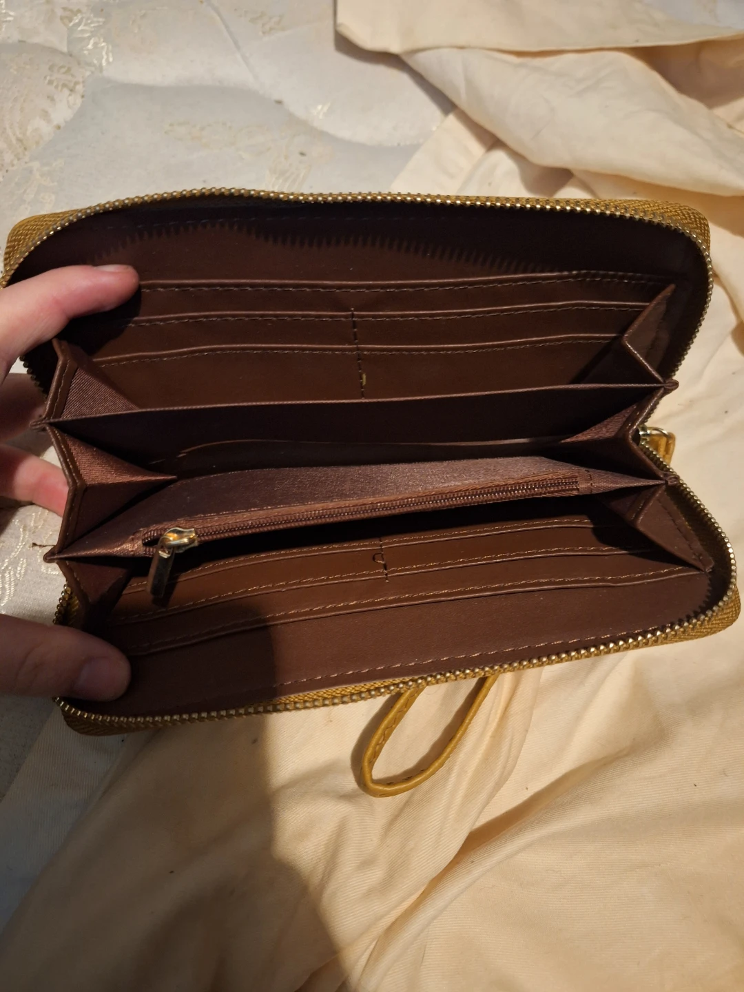 Yellow Zip-Around Wallet with Wrist Strap - photo 2