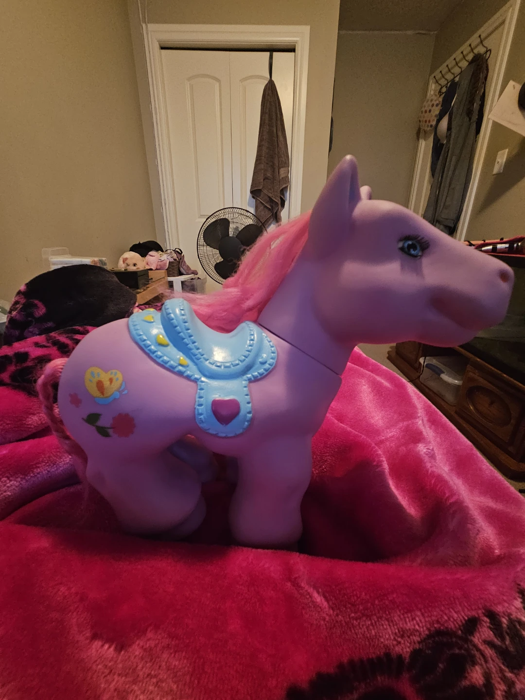 Pink Toy Pony with Saddle