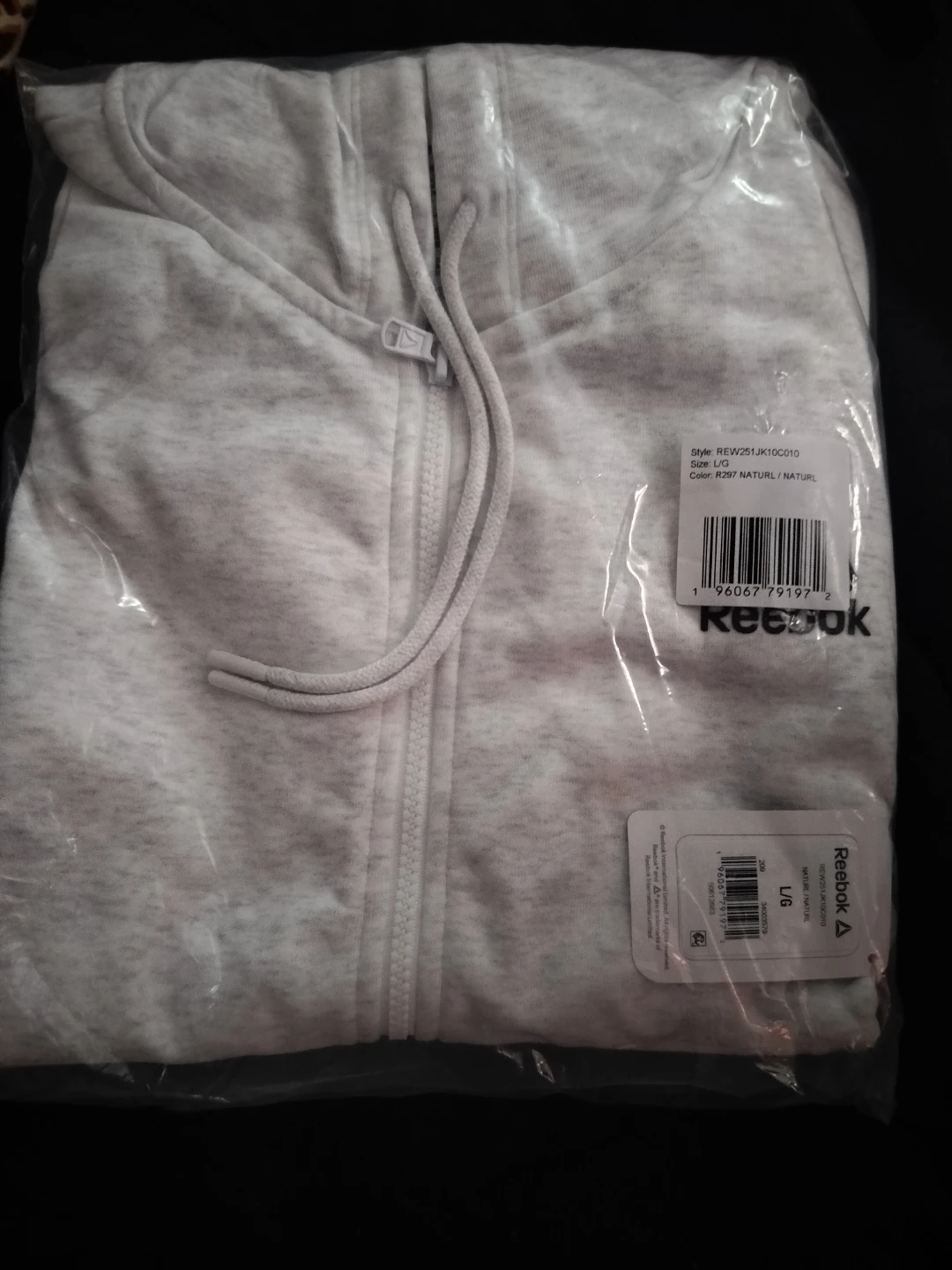 Reebok Zip-Up Hoodie - Natural - Large