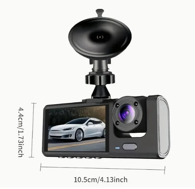 Triple dash cam - front, inside, rear - [brand new in box] - photo 2