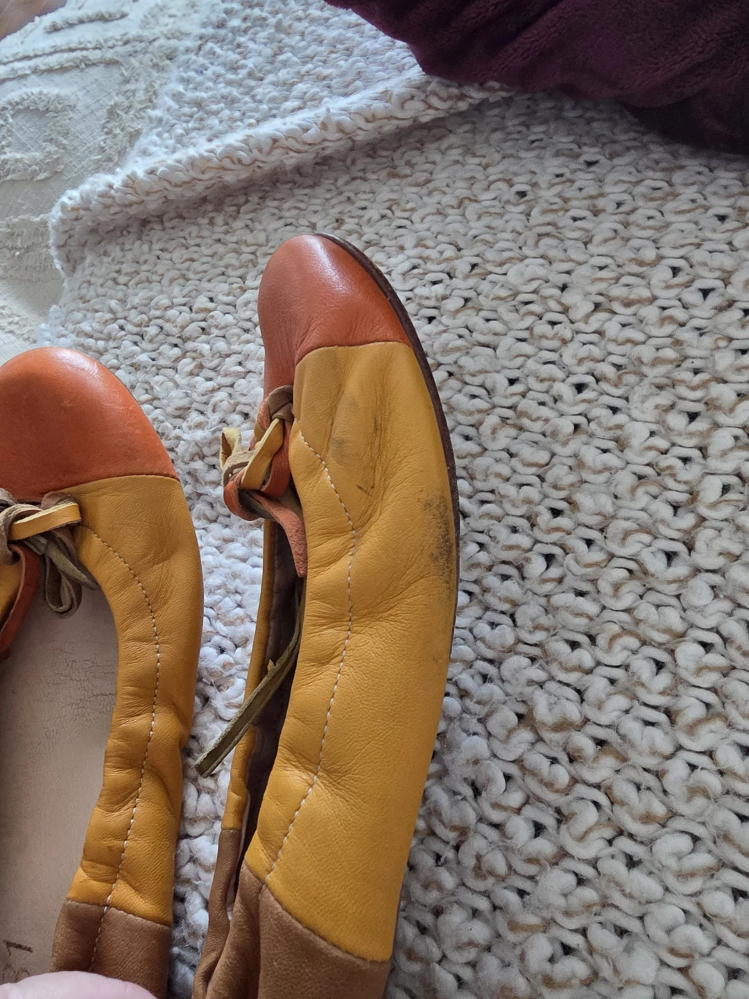 Women's Leather Ballet Flats With Leather Sole Size 37 - photo 2