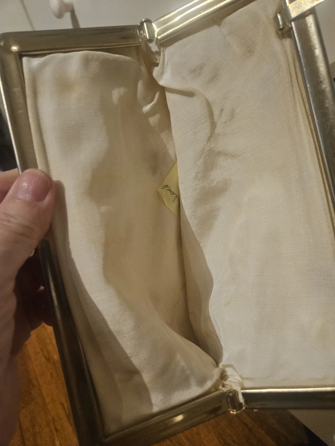 Vintage White Beaded Floral Evening Clutch Purse - photo 3