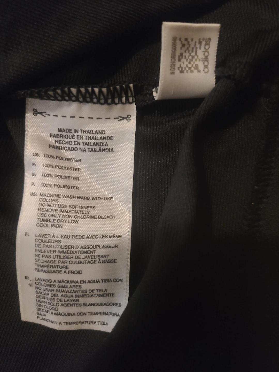 Adidas Black T-Shirt with 3 Stripes - Size Medium - photo 3