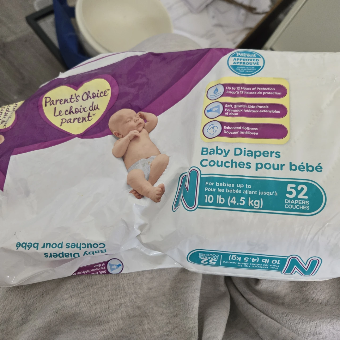 Parent's Choice Baby Diapers, Size N, 10 lb, 25 Count