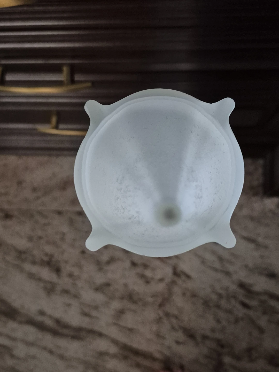 White Frosted Glass Tall Vase - photo 2