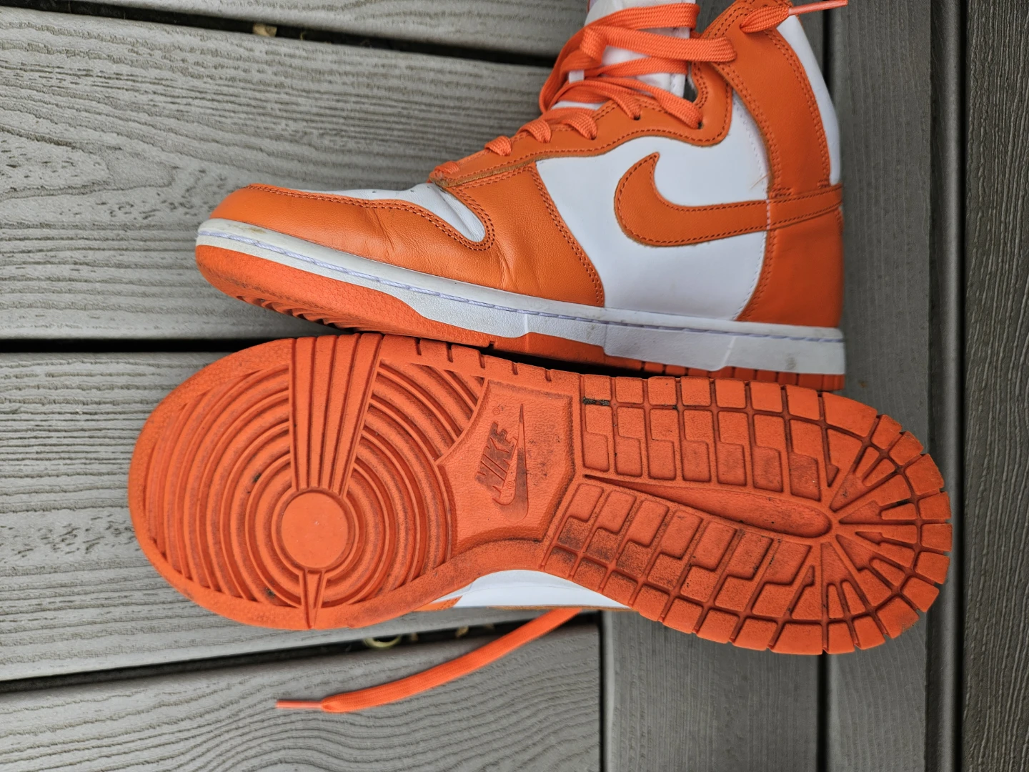 Nike Dunk High Sneakers - Orange and White - photo 5