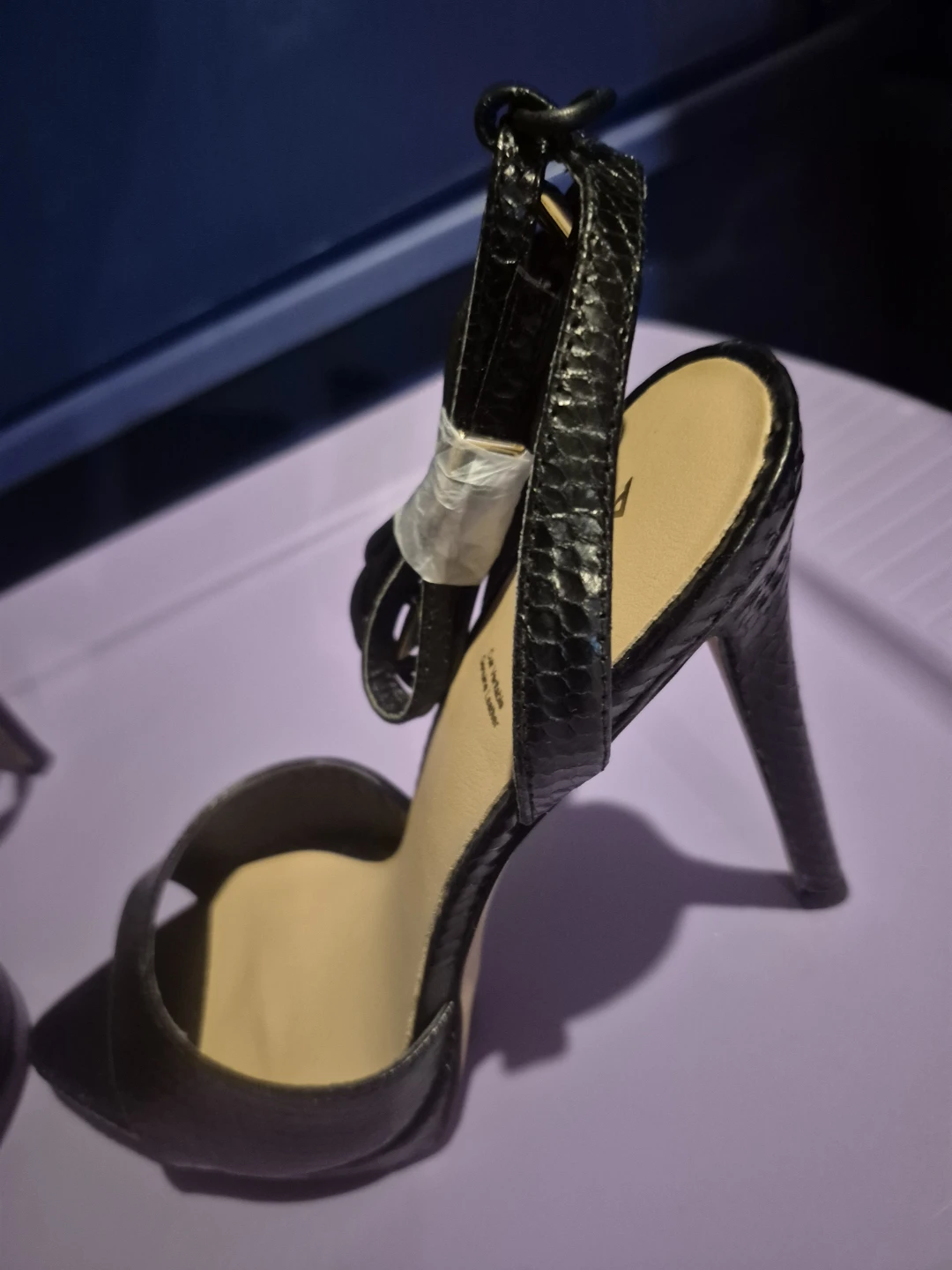 ALDO Black Faux Snake Print Stiletto Heels - photo 3