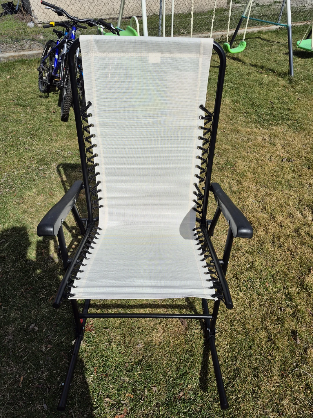 Outsunny Cream White Foldable Rocking Chair - photo 4