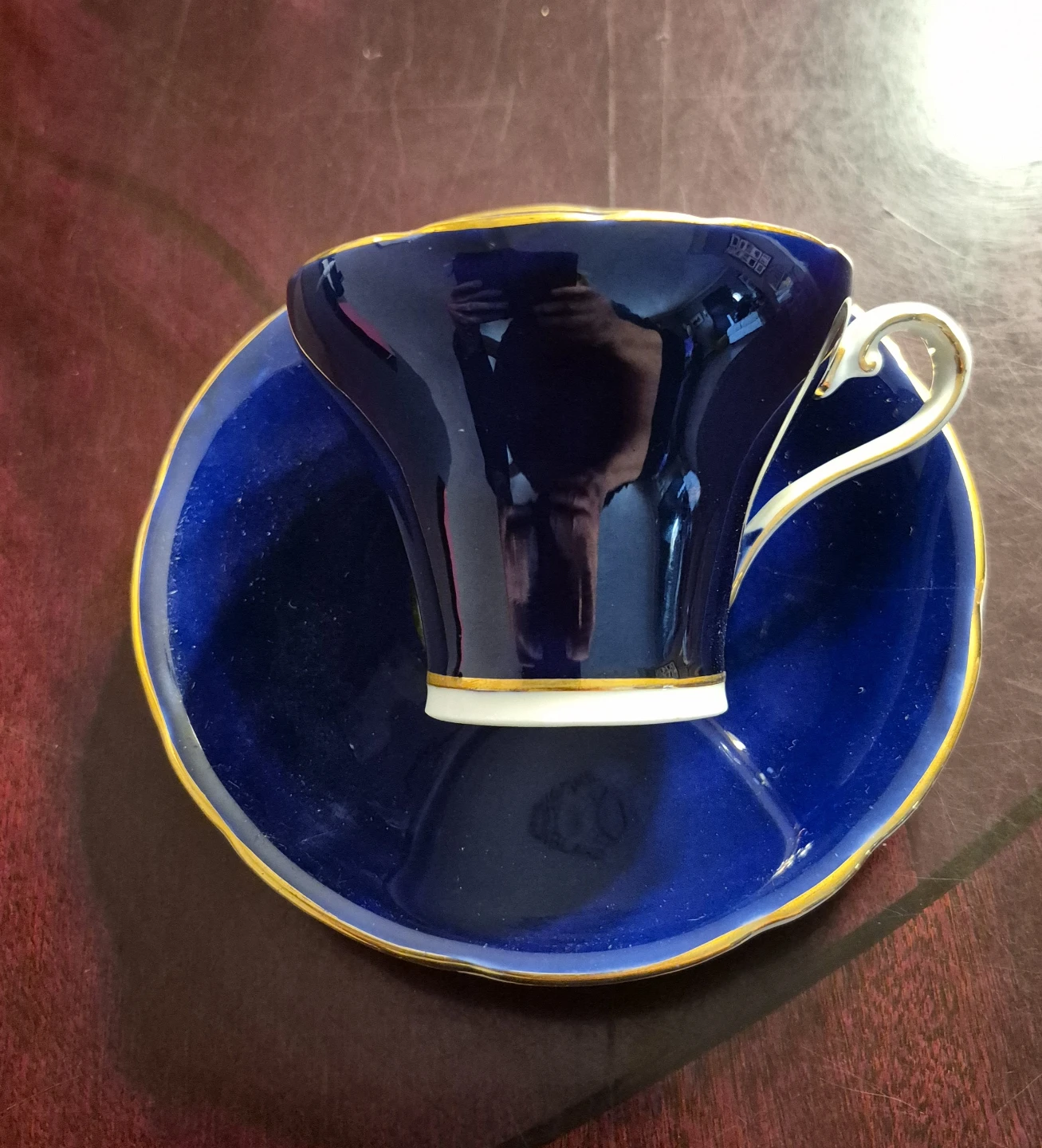 Aynsley England  Morning Glory teacup & saucer - photo 3