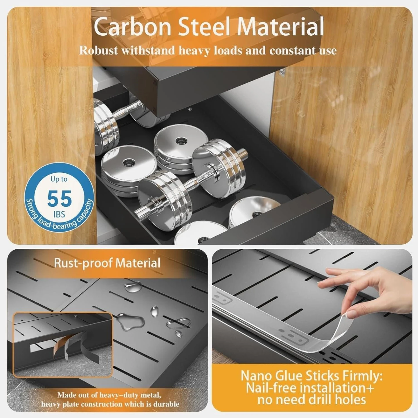 New Adjustable Cabinet Pull-Out Shelf Organizer - photo 5