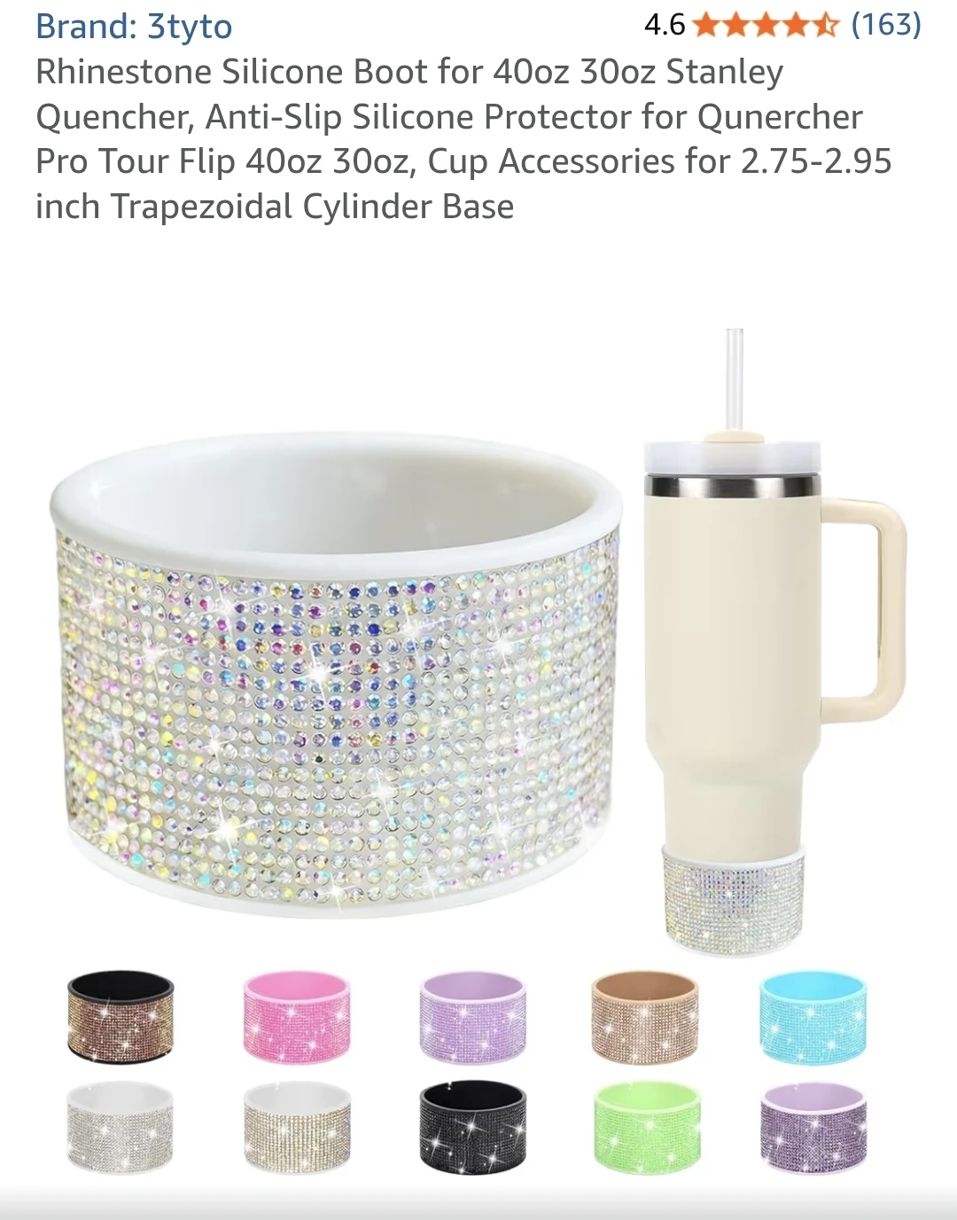 3tyto Rhinestone Silicone Boot for 40oz 30oz Tumblers