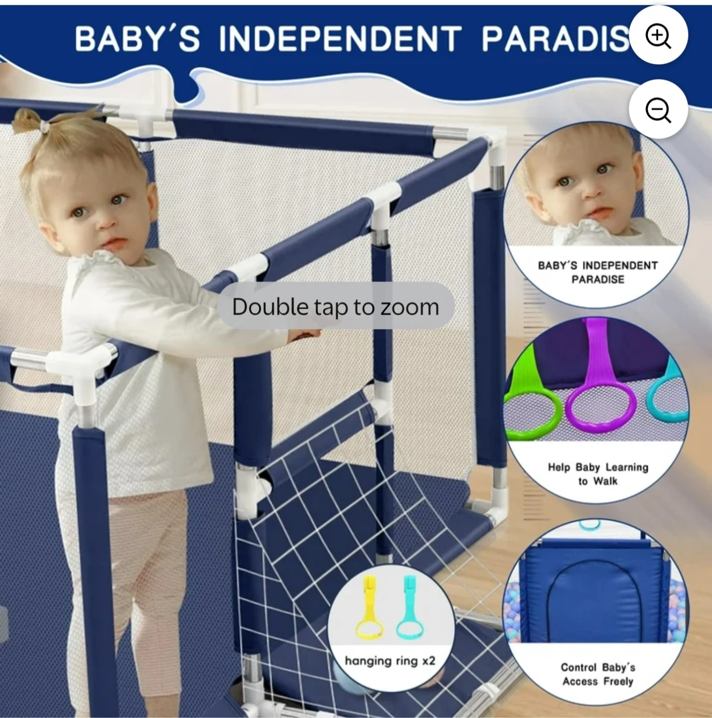Navy Blue Playpen without toys - photo 4