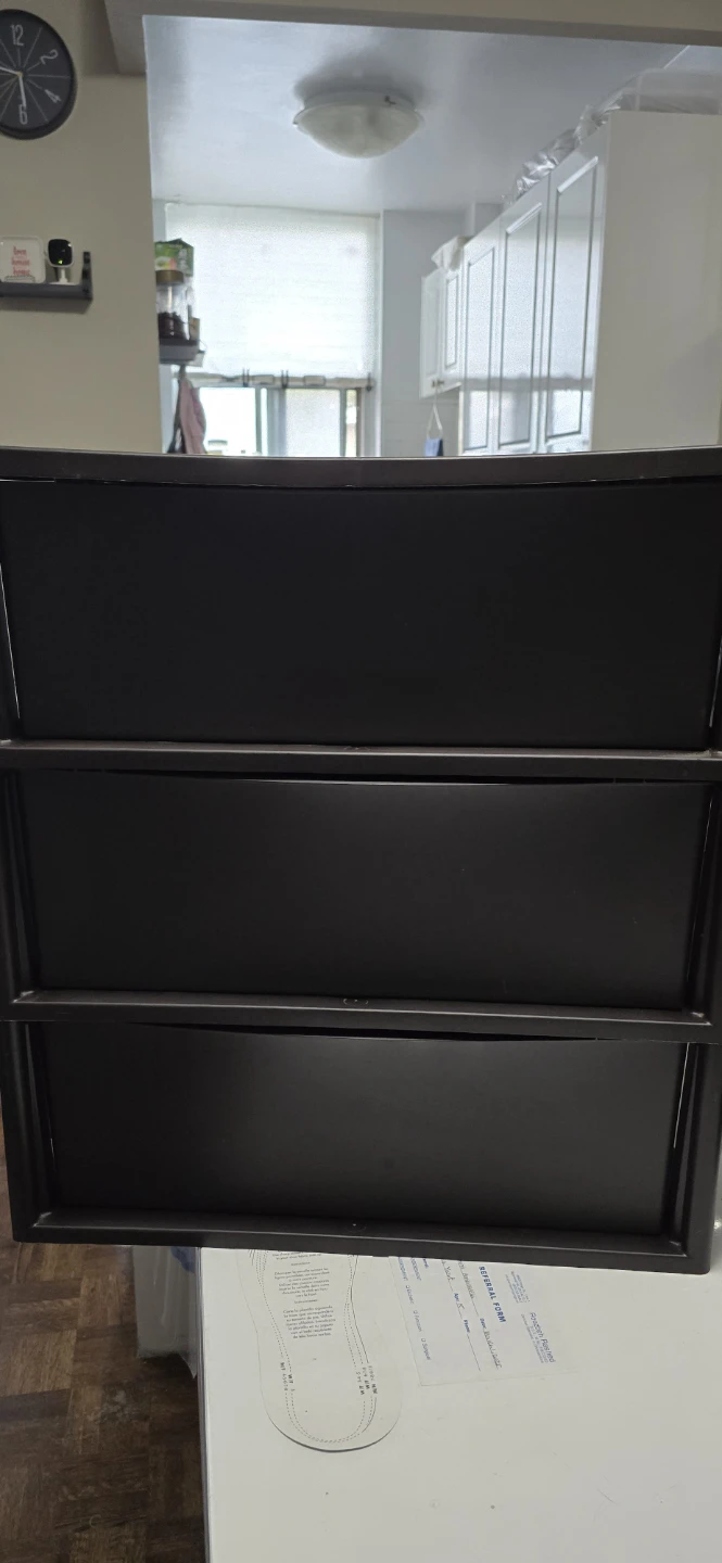 Sterilite 3 Drawer Rolling Storage Cart - Dark Brown - photo 3
