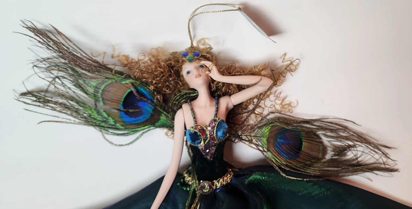 Kurt Stadler Lady Peacock Fairy Hanging Ornament - photo 2