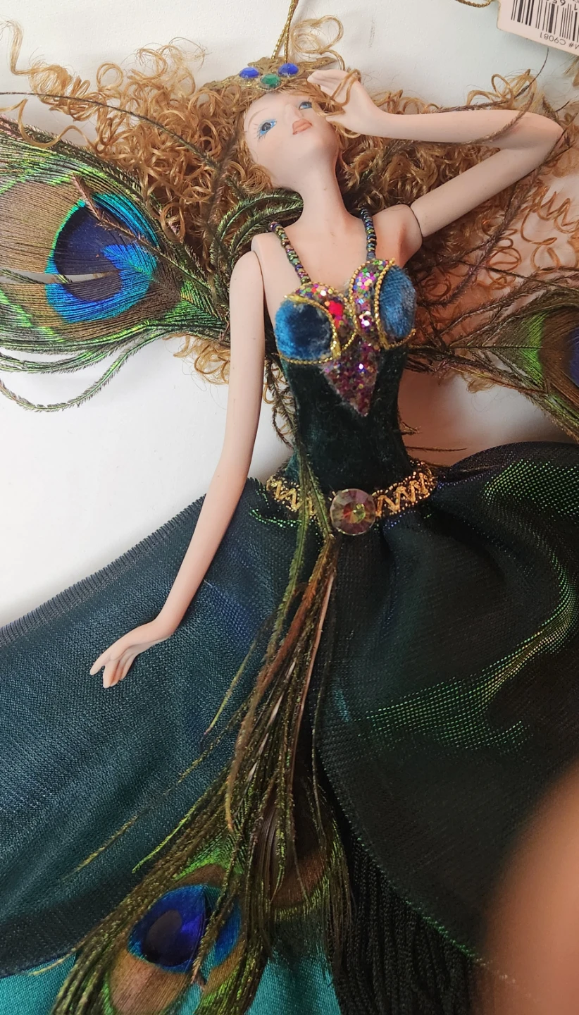 Kurt Stadler Lady Peacock Fairy Hanging Ornament - photo 3