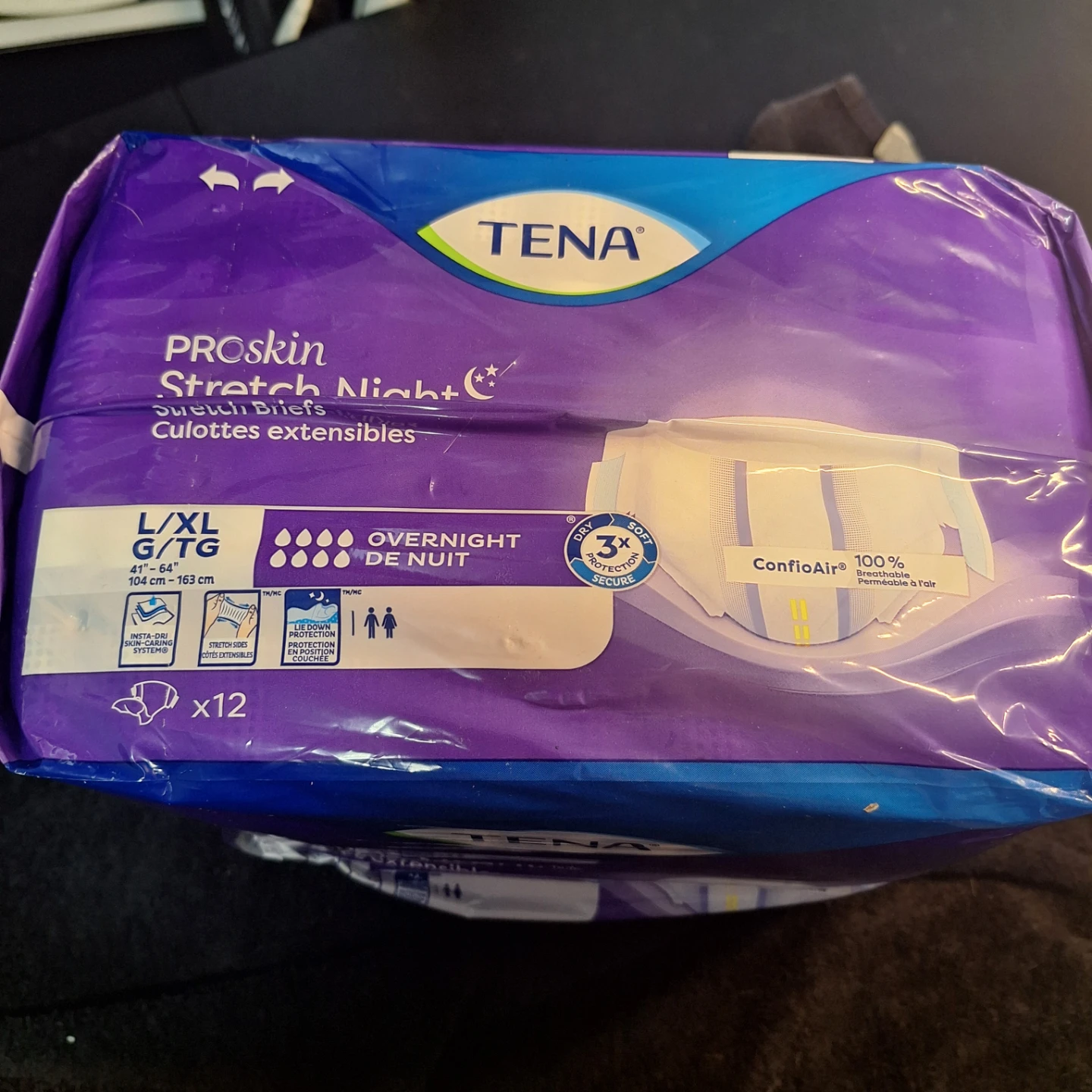 Tena ProSkin Stretch Night Stretch Briefs L/XL (12 Pack) - photo 2