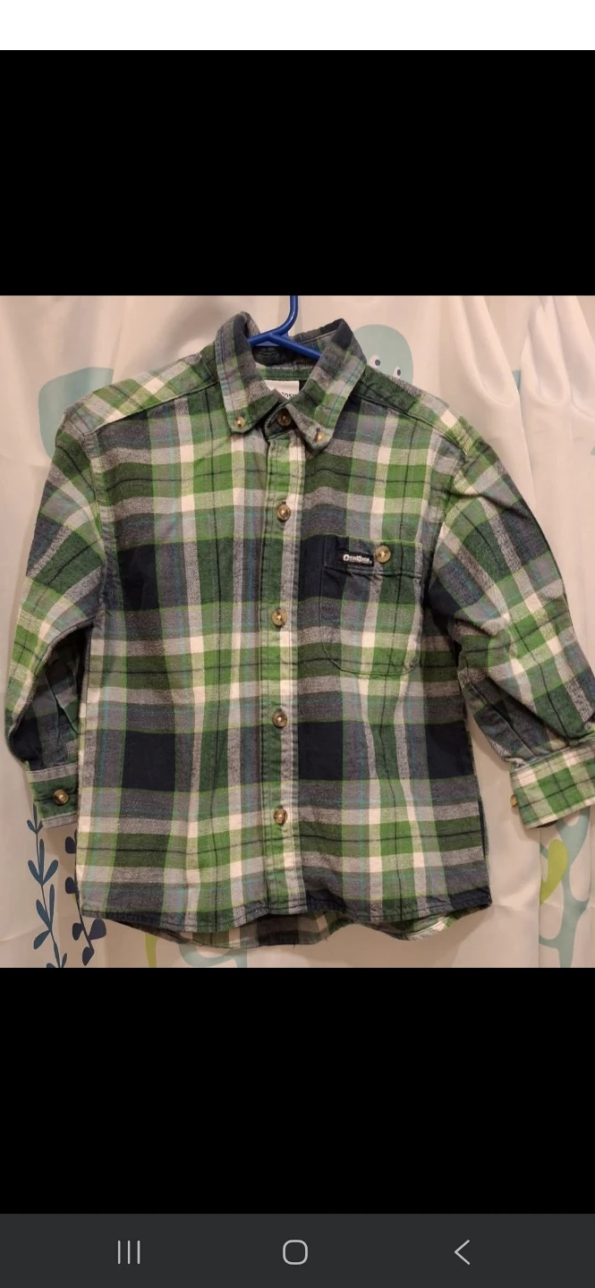 OshKosh B'gosh Plaid Flannel size 5 Shirt