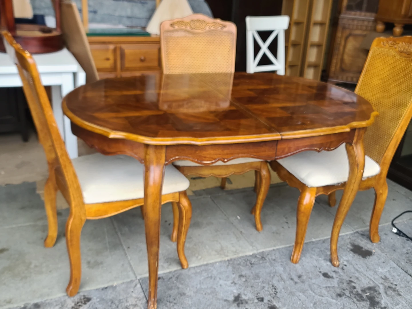 Extendable Dining Table with 3-Chairs - photo 2