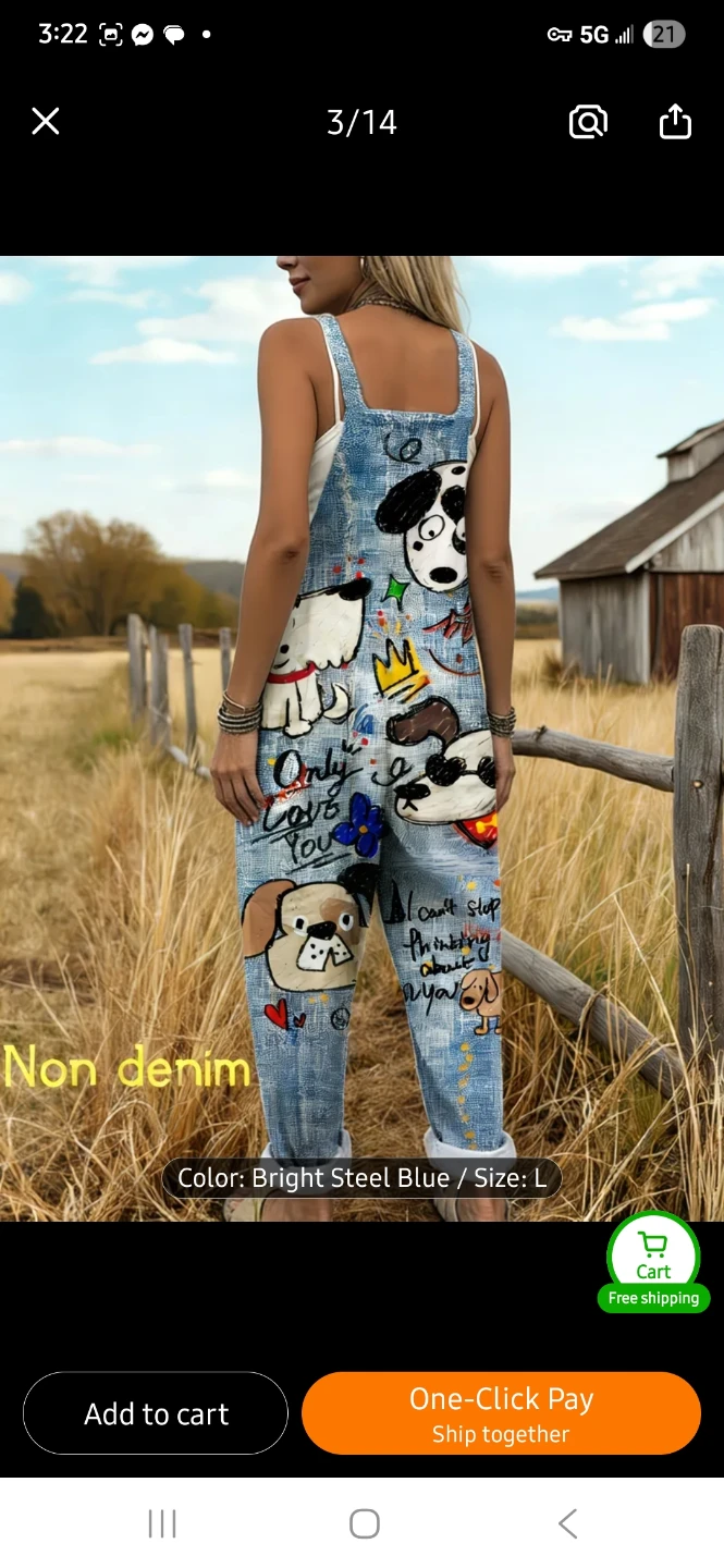 NEW "Non Denim" Dog Overalls 🐶 - photo 3